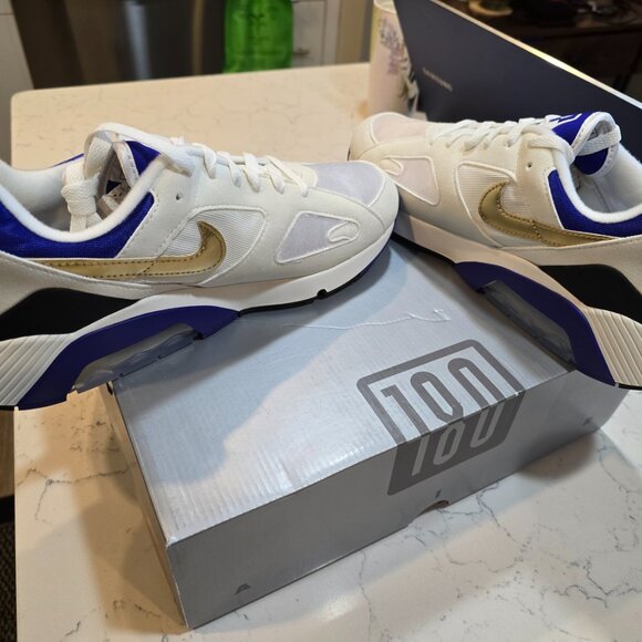 Nike Air Max 180 Concord Summit White Metallic Gold FJ9259-101 sz 10 Men's NEW - Picture 5 of 16